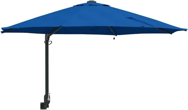 vidaXL Gartenparasol aus Polyester und Stahl in Blau und Schwarz B/T/H: 248 x 248 x 148 cm - Bild 1