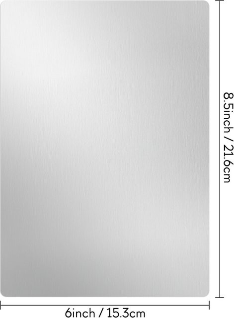 Metalladapterplatte für komplexe Stanzformen in Silber, Dicke: 0,3 mm, Maße: 15,24 x 21,59 cm - Bild 1