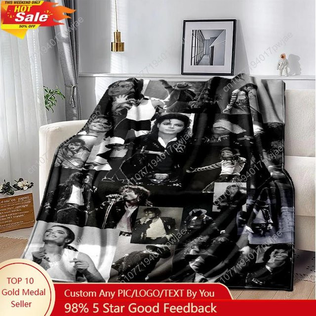 Michael Jackson Pop Star King Decke MJ29 weiche Überwurfdecke Multicolor - Bild 1