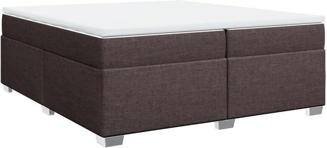 vidaXL Boxspringbett Hybrid mit Matratze und Taschenfederkern in Braun, B/T: 200 x 200 cm - Bild 1
