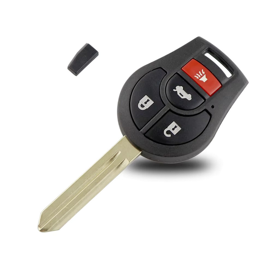 YIQIXIN Fernbedienung Auto Schlüssel für Nissan Sylphy Sentra Cube Juke Rogue Micra Qashqai Altima Maxima Versa mit ID46 Chip in Schwarz (315/433MHz) - Bild 3