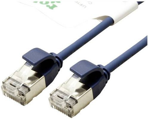 Roline Patchkabel Cat.6A U/FTP Ethernet LAN Slim LSOH Blau 1 m - Bild 1