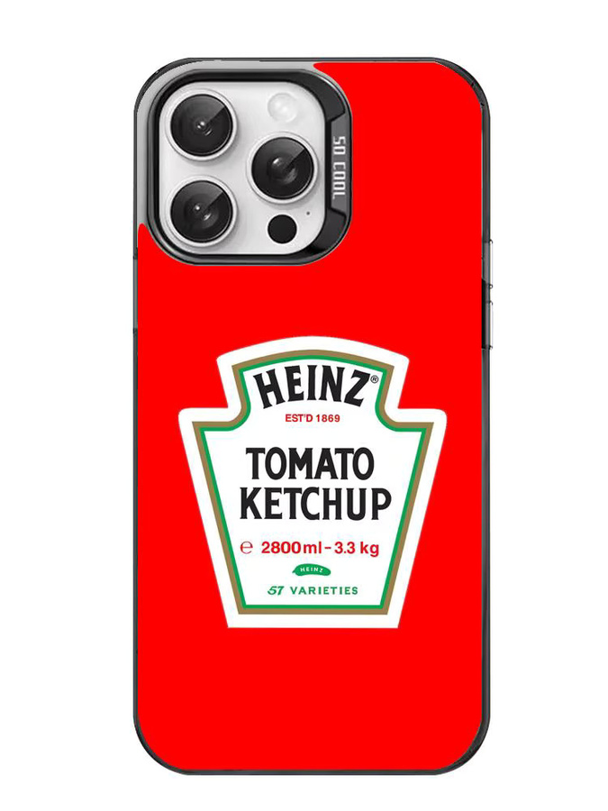 Heinz Tomato Ketchup Handyhülle für iPhone 11 bis 17 Pro Max in Rot und Weiß, Matte Laser Aurora stoßfeste Schutzhülle - Bild 3