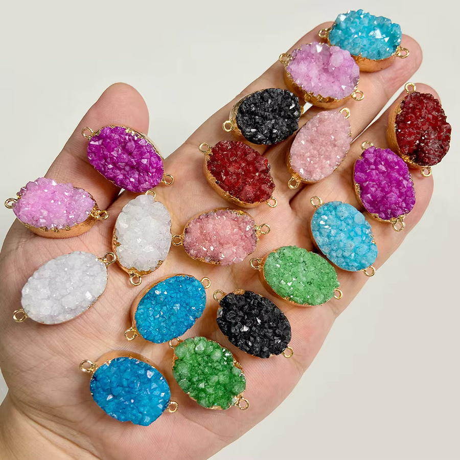 RISYF Anhänger Kristall Druzy, Messing, Bunt, Damen - Bild 2