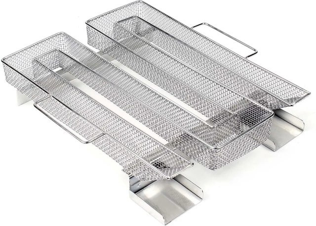 Wiltec BBQ Sparbrand Kaltrauchgenerator aus Edelstahl in Silber, B/T/H: 22 x 20,5 x 45 cm - Bild 1