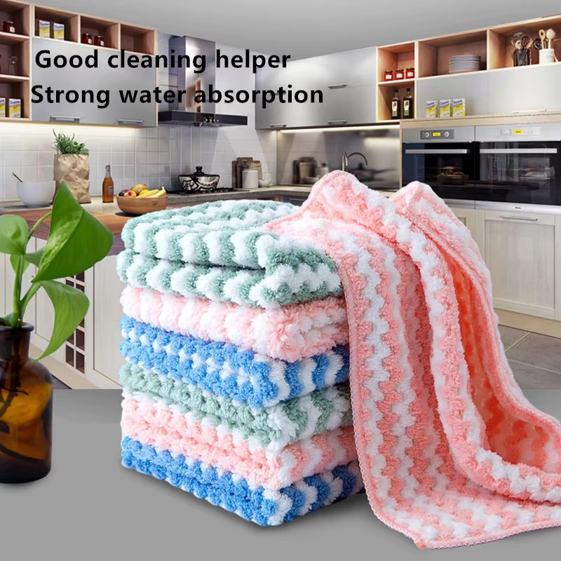 5 Stück Fleece-Spültücher von kitchya in Multicolour, verdickt und wasserabsorbierend für deine Küche - Bild 2