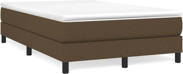 vidaXL Boxspringbett in Braun mit Stoffbezug, B/T/H: 120 x 200 x 203 cm - Bild 1