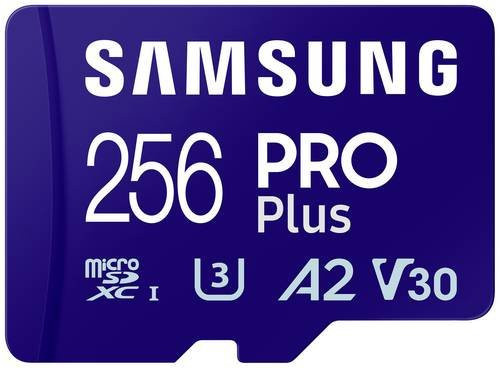 Samsung PRO Plus microSDXC Speicherkarte 256 GB Blau V30 A2 - Bild 1