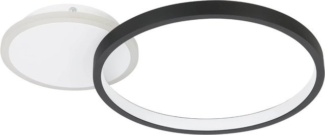 Eglo LED-CCT-Deckenleuchte Gafares in Weiß-Schwarz, dimmbar mit Fernbedienung, Durchmesser: 40,5 cm, Tiefe: 29 cm - Bild 1