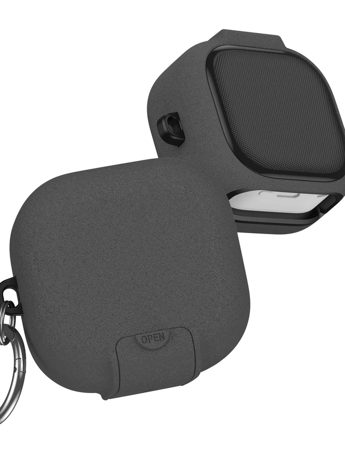 Samsung Schutzhülle für Galaxy Buds 4/4 Pro in Grau mit Telefonständer und Reinigungsset - Bild 5