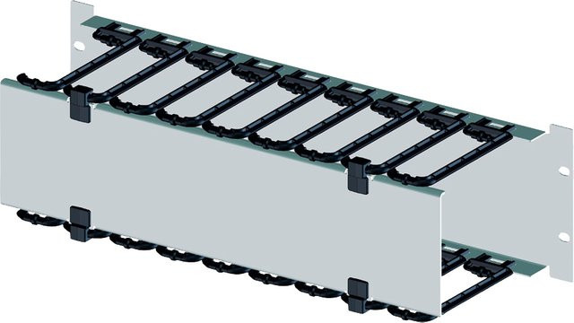 Apranet Kabelhalter 19 Zoll in Silber - Bild 1