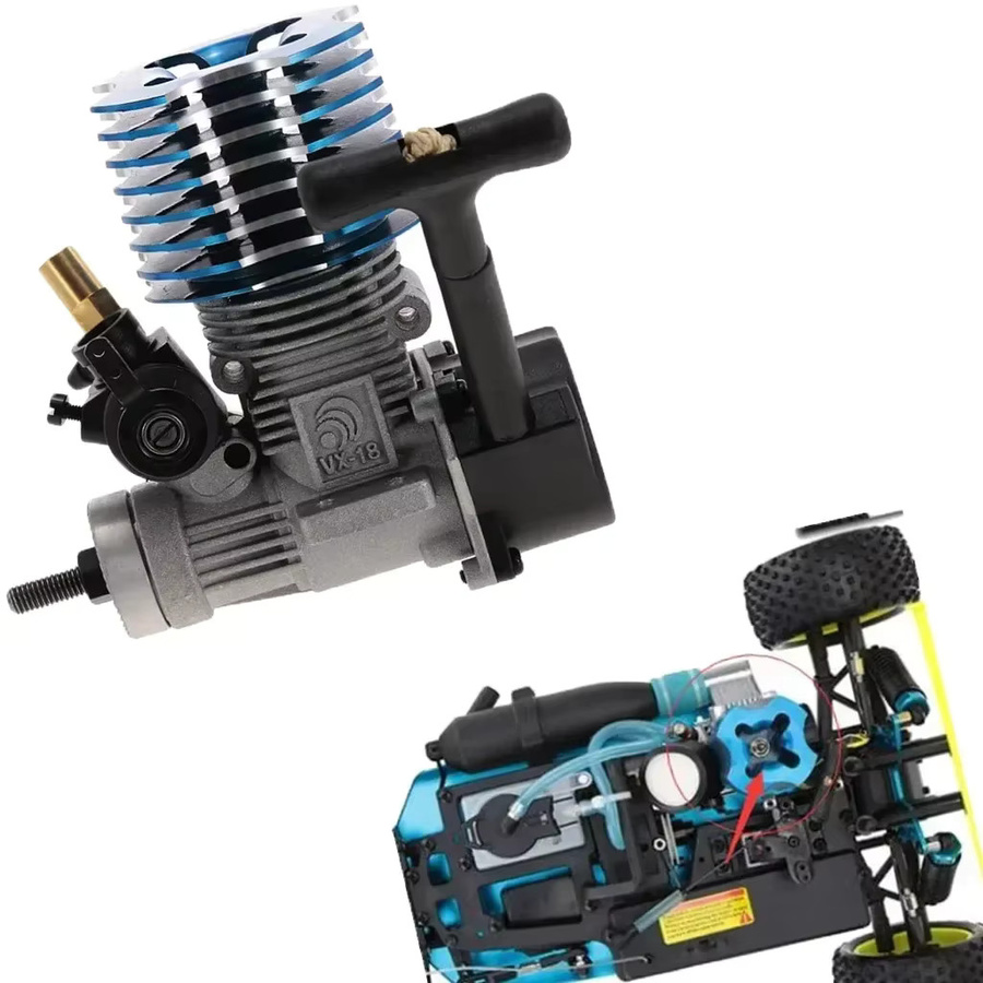 HSP Vertex 18 Motor Nitro Power, 2,74 cc, mit Seilzugstarter, Zündkerze, für 1/10 1/8 RC Modellauto Buggy - Bild 4
