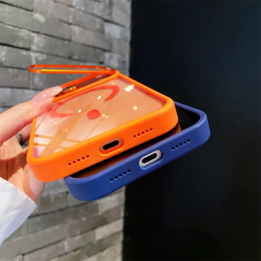 Xeber MagSafe Magnetische Handyhülle mit Linsenschutz und Ständer für iPhone 11 bis iPhone 17 Pro Max Plus, Transparent - Bild 3