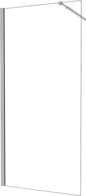 AICA Walk In Duschwand mit Stabilisator, Glas 6mm, Transparent, B: 90 cm, H: 195 cm - Bild 1