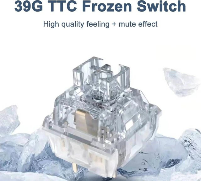 TTC Frozen Silent Switch V2 Mechanische Tastatur Schalter Transparent mit Linearschalter und RGB-Kompatibilität - Bild 1