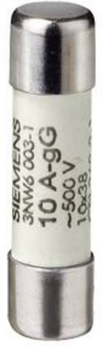 Siemens Zylindersicherungseinsatz 8A 500V Silber - Bild 1