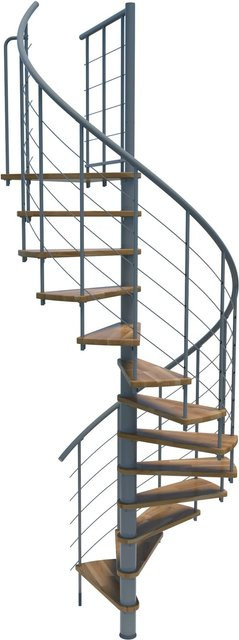 Minka Spindeltreppe Venezia Smart in Grau mit Holzoptik für eine Geschosshöhe bis 305,5 cm - Bild 1