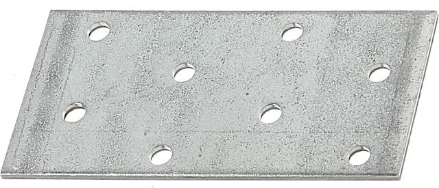 GAH Alberts Flachverbinder aus Stahl, sendzimirverzinkt, Farbe: Silber, B/H: 80 x 40 mm - Bild 1