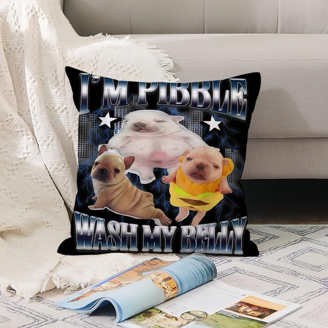 Dekorative Kissenhülle JMG Clothing mit Modedruck Pibble, Mehrfarbig, B/B/B: 55 x 55 x 55 cm - Bild 1