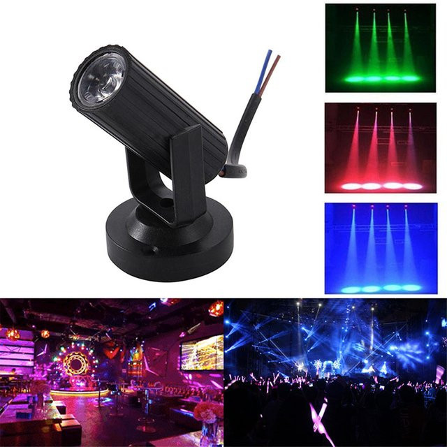 AVACOM RGB LED Schienenbeleuchtung Strahler in Schwarz mit 1W für Bar, Restaurant und Party - Bild 1