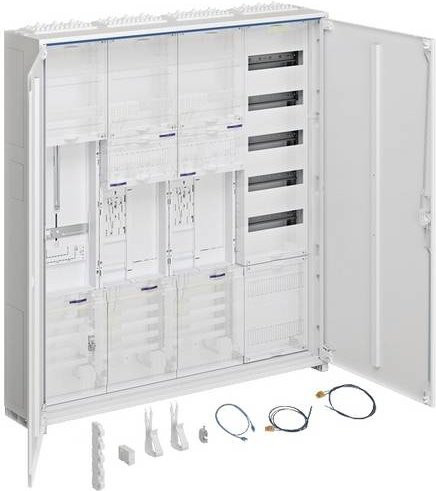 Hager ZB34SET25LS Komplettschrank Aufputz in Weiß, Höhe: 110,0 cm - Bild 1