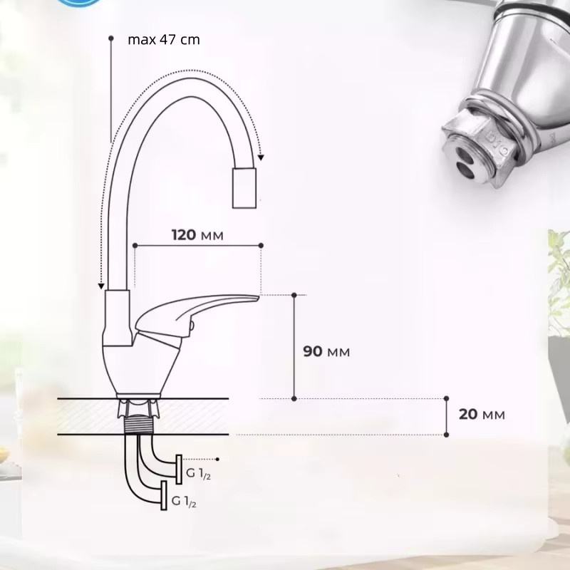 IOUHAPPY Universal Anti-Splash Aufsatz für Küchen- und Badezimmer-Wasserhähne - Bild 2