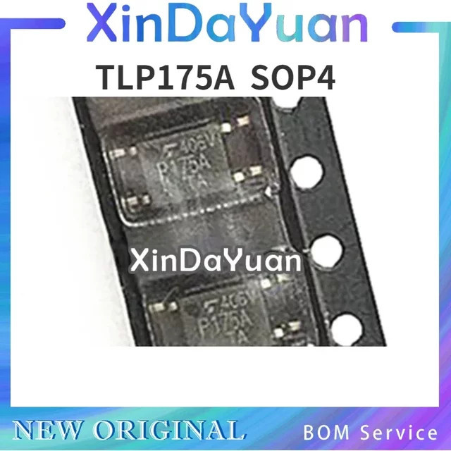 Chiptowin 10 Stück TLP175A P175A SOP-4 Halbleiterrelais-Optokoppler in Schwarz - Bild 1