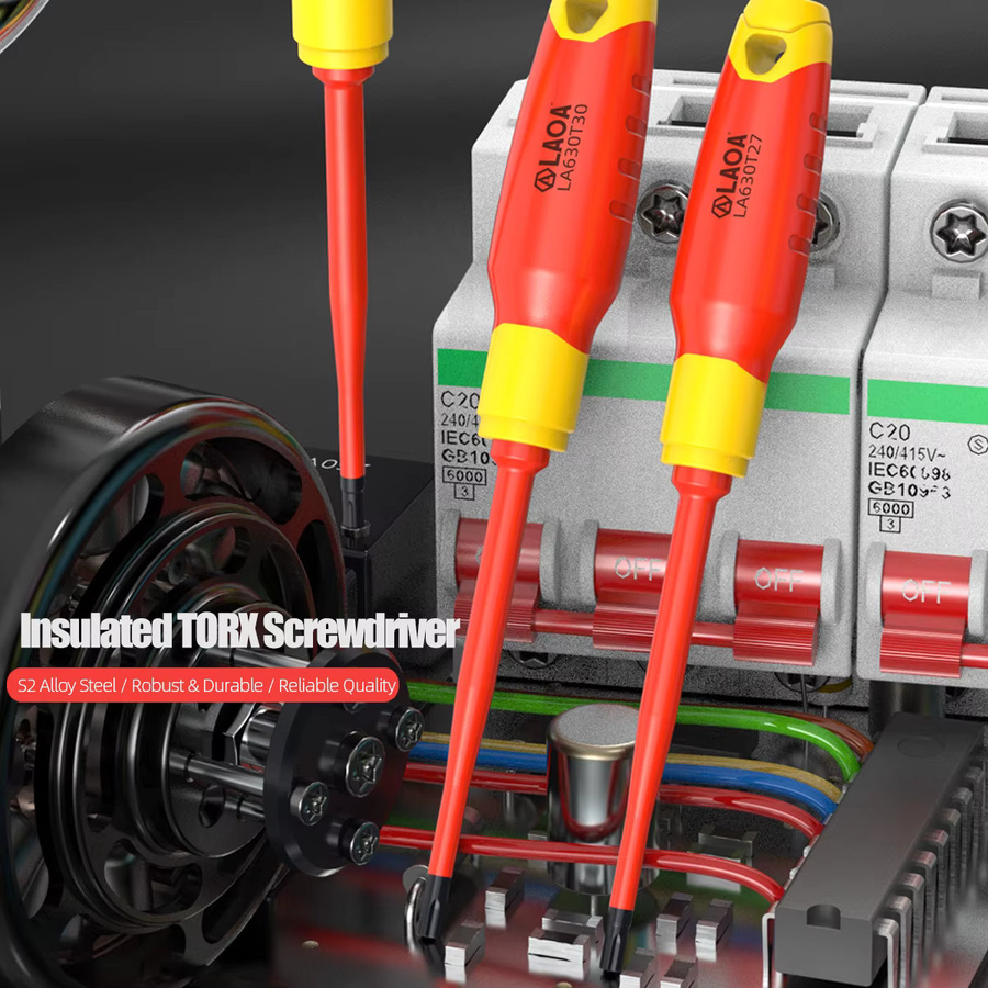 LAOA Isolierter Torx-Schraubendreher mit Loch für Elektriker und Heimwerker - Bild 2