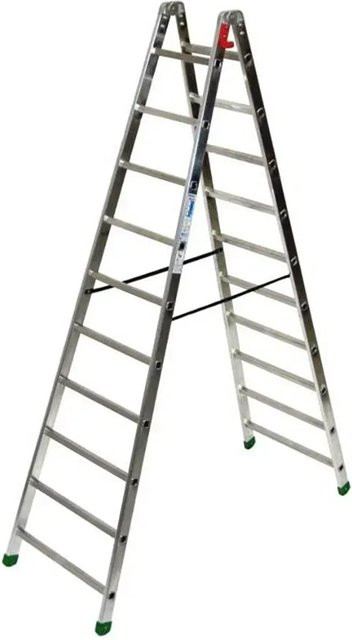 Facal Professional 1 Stehleiter S600 aus Aluminium in Silber mit 10 Sprossen - Bild 1