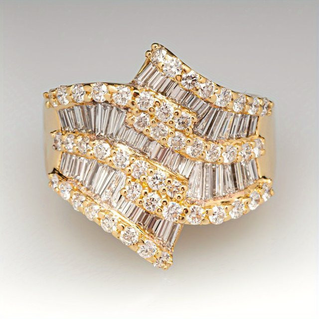 YoYo Ring Vintage, Gold, Zirkonia, Damen - Bild 1