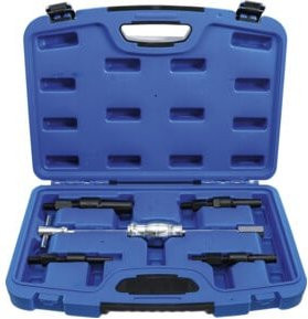 BGS Grundloch-Innenlager-Abzieher-Satz mit Gleithammer, 5-teilig, blau - Bild 1