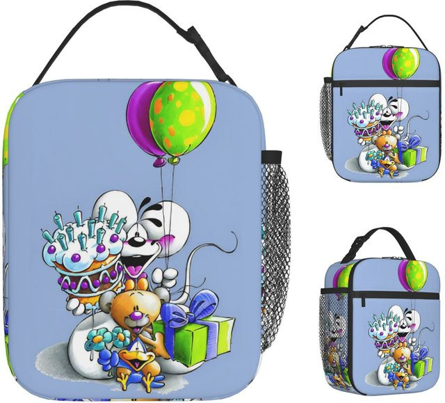 Isolierte Diddl Thermo-Lunchtasche für Kinder von MINISO in Blau, B/H: 26,0 x 21,0 cm - Bild 1