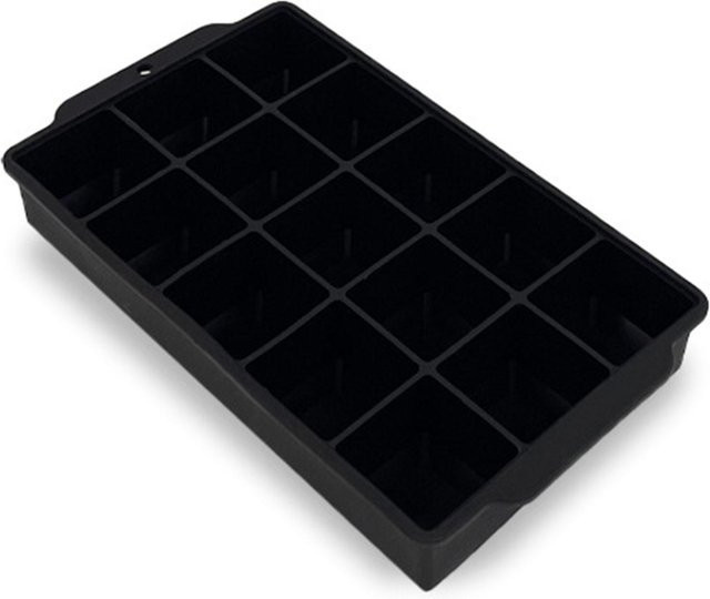 CosyHome Eiswürfelform aus Silikon mit 15 Fächern und Deckel, Schwarz, auslaufsicher - Bild 1
