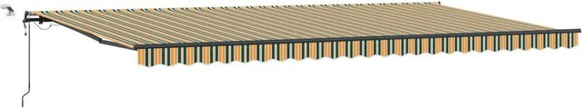 vidaXL Markisenstoff aus Polyester in Grün und Gelb, B: 600 cm, B: 300 cm - Bild 1