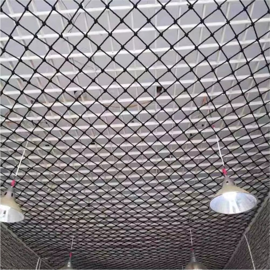Kindersicherheitsnetz aus schwarzem Nylon-Seil mit 8 mm Seildurchmesser für Garten, Balkon, Fenster, Treppen und Pool zum Schutz von Kindern, Katzen und Hunden - Bild 4