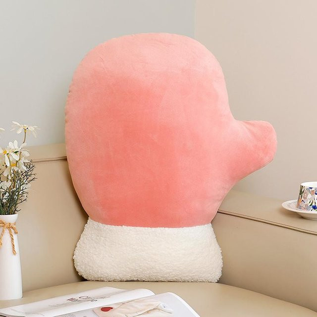 Yiran toy Handschuhform Plüschkissen aus Polyester in Bunt und Pink, weiches Dekokissen als Rückenstütze für Sofa und Stuhl - Bild 1