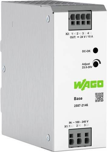 WAGO 2587-2146 Hutschienen-Netzteil DIN-Rail 24 V/DC 10A 240W in Silber - Bild 1