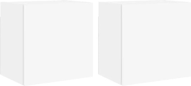 Set aus 2 vidaXL TV-Wandschränken in Weiß aus Holzwerkstoff, B/T/H: 40,5 x 30 x 40 cm - Bild 1