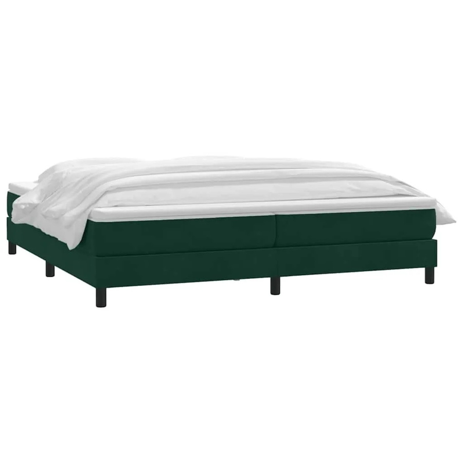 vidaXL Boxspringbett mit Matratze Dunkelgrün aus Samt B/T: 180 x 220 cm - Bild 2