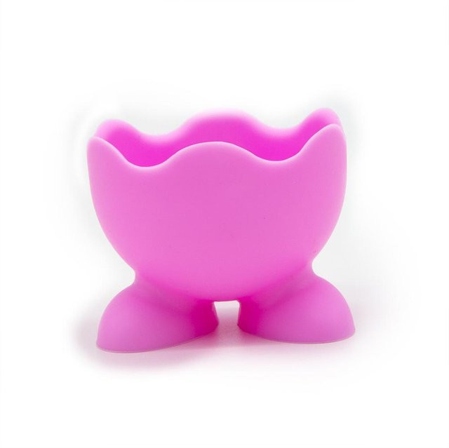 NATAWA Eierbecherhalter aus Silikon zum Trocknen von Eiern, Aufbewahrungsregal für Eier in Lebensmittelqualität, Farbe: Rosa - Bild 1