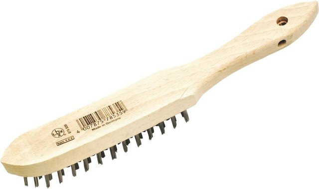 LUX-TOOLS 5-reihige Stahldrahtbürste für Holz und Metall in Multicolour - Bild 1