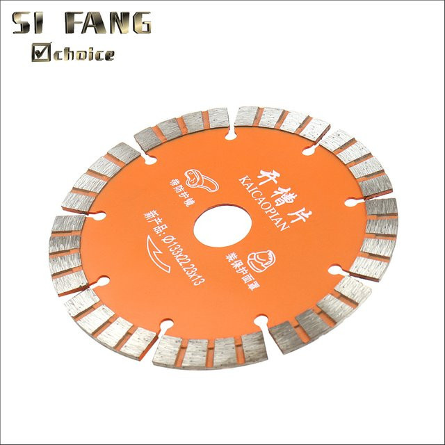 SI FANG Diamant-Trennscheibe Segment-Kreissägeblatt für Beton, Keramik, Ziegel und Marmor, Farbe: Orange, Durchmesser: 125 mm, Bohrung: 13,3 mm - Bild 1