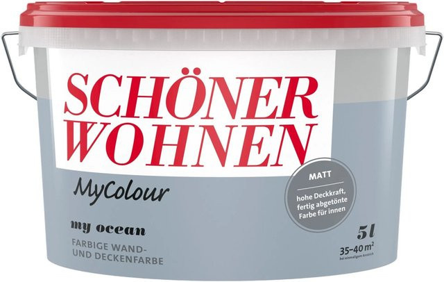 Schöner Wohnen Wand- und Deckenfarbe My Colour My Ocean Blau Matt 5,0 l - Bild 1