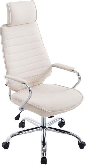Ergonomischer Bürostuhl CLP Rako mit Stoffbezug, Kopfstütze und gepolsterten Armlehnen, höhenverstellbar und drehbar - Bild 1