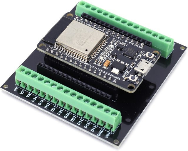 ATUOTIN ESP32 Expansion Board für NodeMCU-32S mit WiFi und Bluetooth, 30-Pin GPIO Erweiterungsmodul, Schwarz - Bild 1