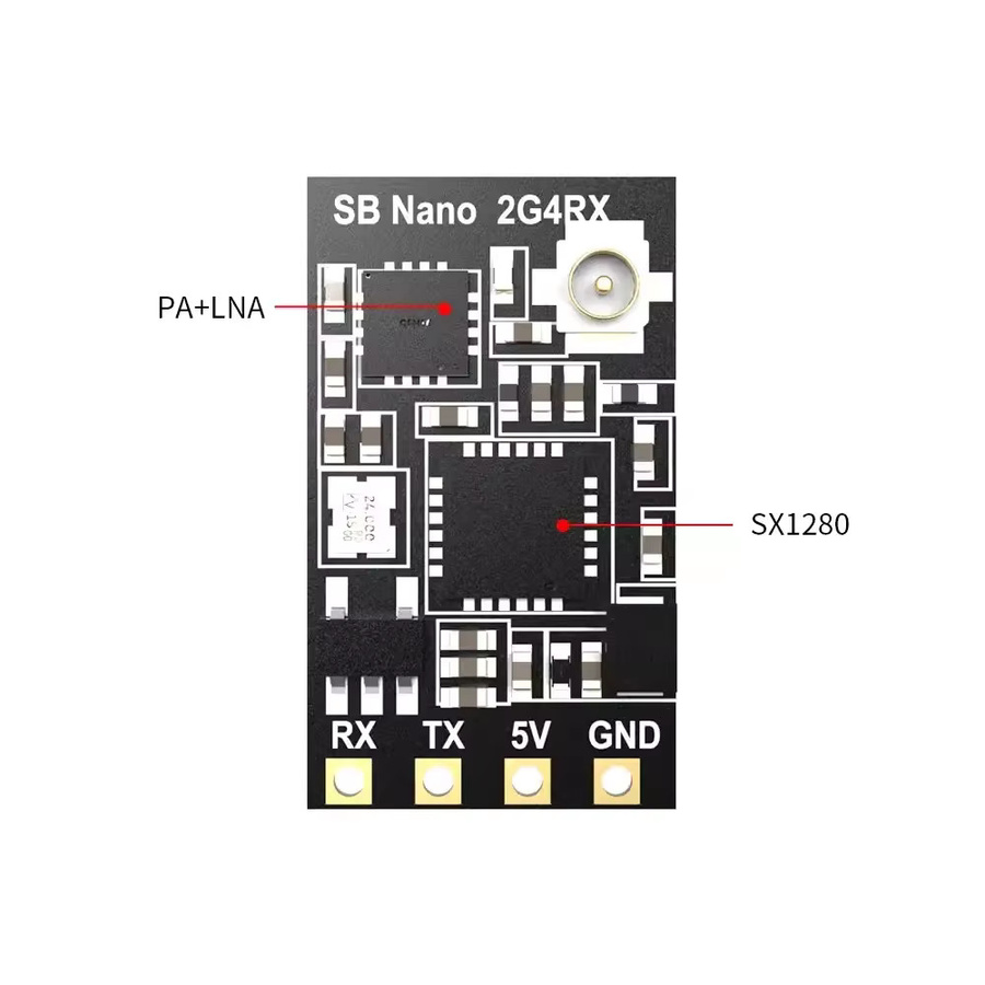 SpeedyBee Nano 2,4G ExpressLRS ELRS Empfänger für FPV Freestyle Long Range Drohnen in Schwarz - Bild 2