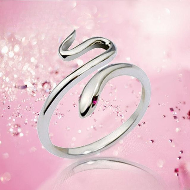 Lucky Star Jewelry Ring 925 Silber, Schlangenform, Damen - Bild 1