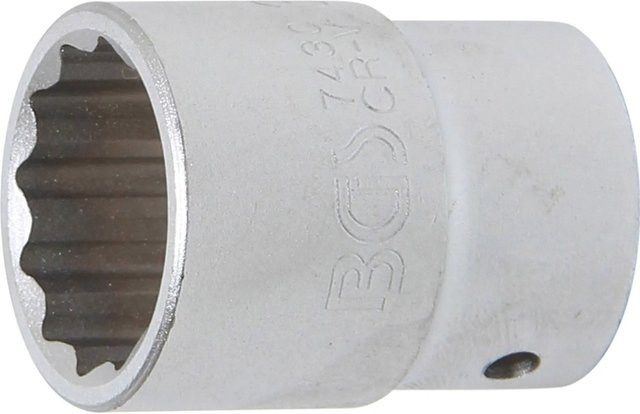 BGS Steckschlüssel Einsatz Zwölfkant mit 3/4 Zoll Antrieb und 30 mm Schlüsselweite in Silber - Bild 1