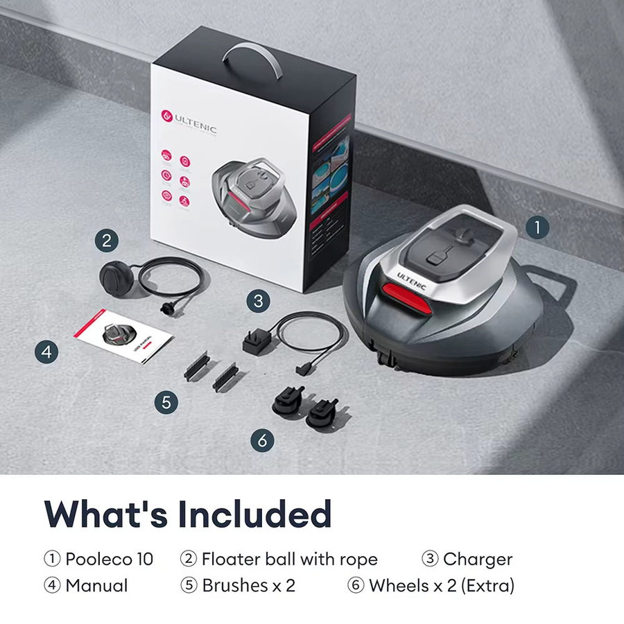 Ultenic Pooleco P10 Kabelloser Roboter-Poolreiniger mit 5200mAh Akku und Doppelmotoren für Einbau- und Aufstellpools bis 850 Quadratfuß - Bild 3
