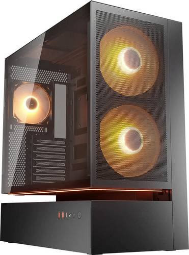 Cougar CFV235 Midi-Tower PC-Gehäuse in Schwarz mit 3 vorinstallierten Lüftern, integrierter Beleuchtung, Seitenfenster und Staubfilter - Bild 1